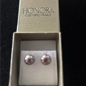 Honora Silver Pearl Stud Earrings